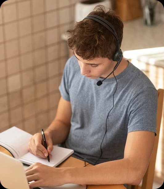 Man working from home